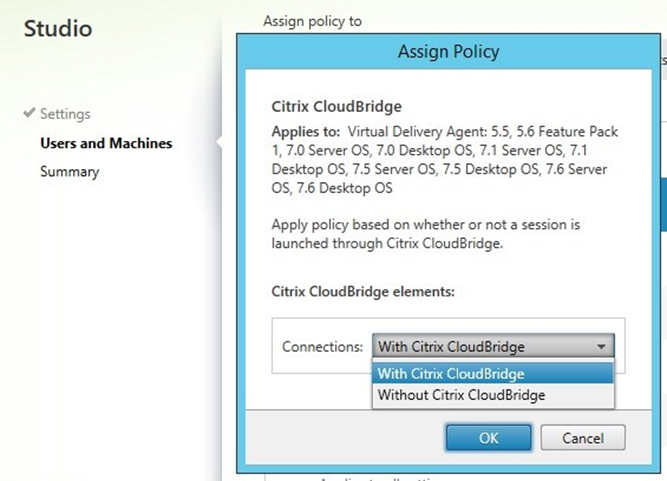 Image showing the policy connections options