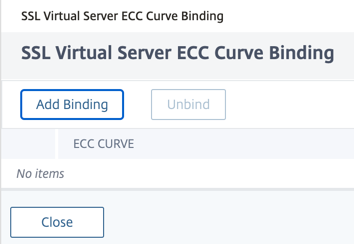 在SSL虚拟服务器上添加ECC曲线绑定