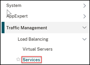 Navigate to load balancing service