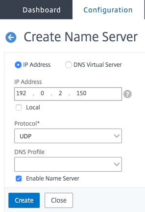 DNS名称服务器参数