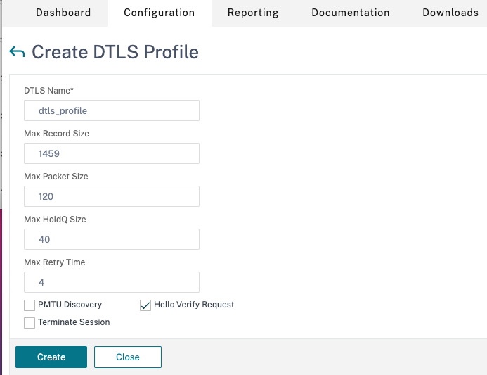 DTLS配置文件