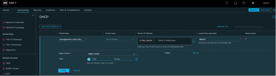 Servicio de DHCP