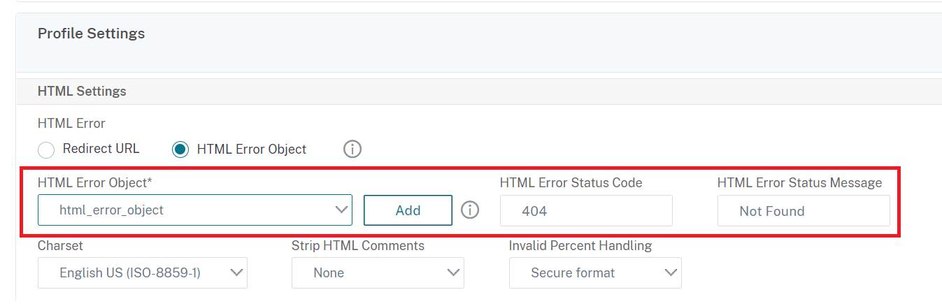 Citrix web应用防火墙自定义HTML、XML和JSON错误对象的错误状态和消息