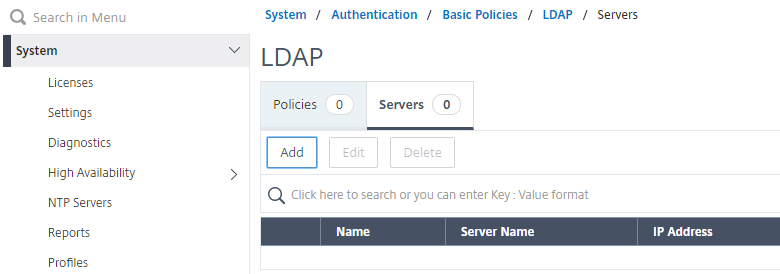 LDAP サーバーを追加する