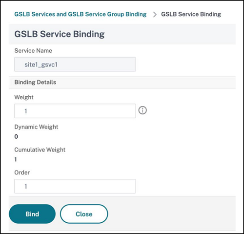 配置优先级顺序并绑定GSLB业务