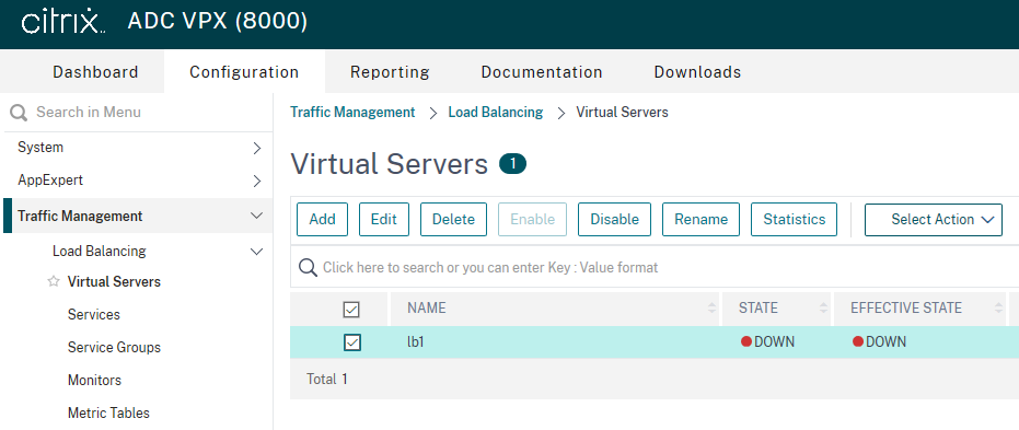 Haga clic aquí para seleccionar un servidor virtual