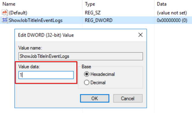 Modify data value