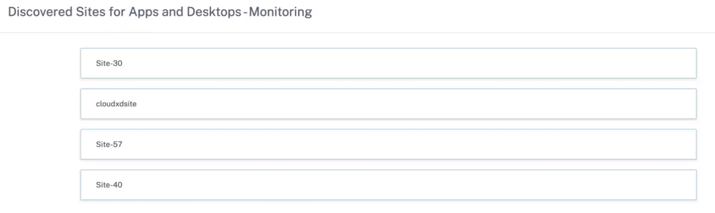 Monitoring site details