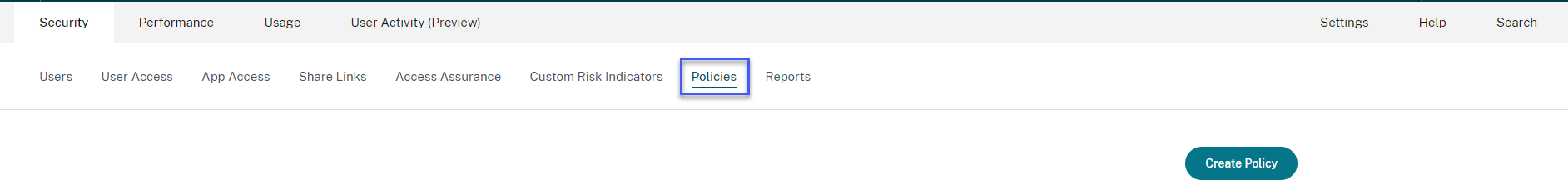 Create policy