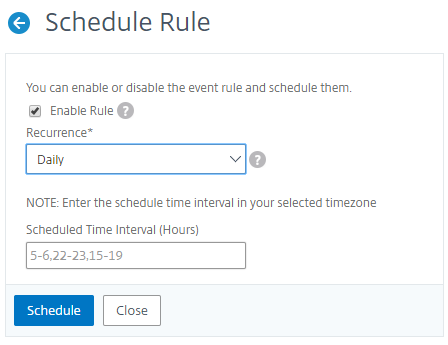 Filtros de programación