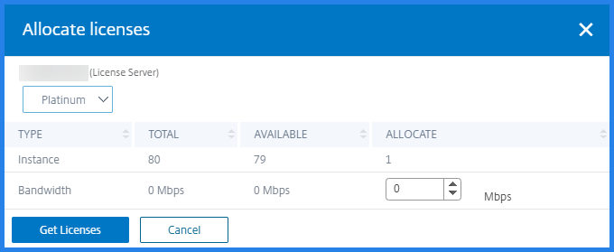 Allouer des licences à partir de l'interface graphique ADC