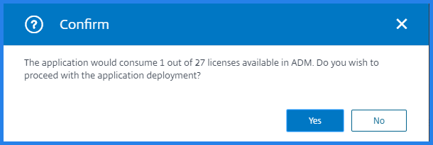 Consume license during application deployment