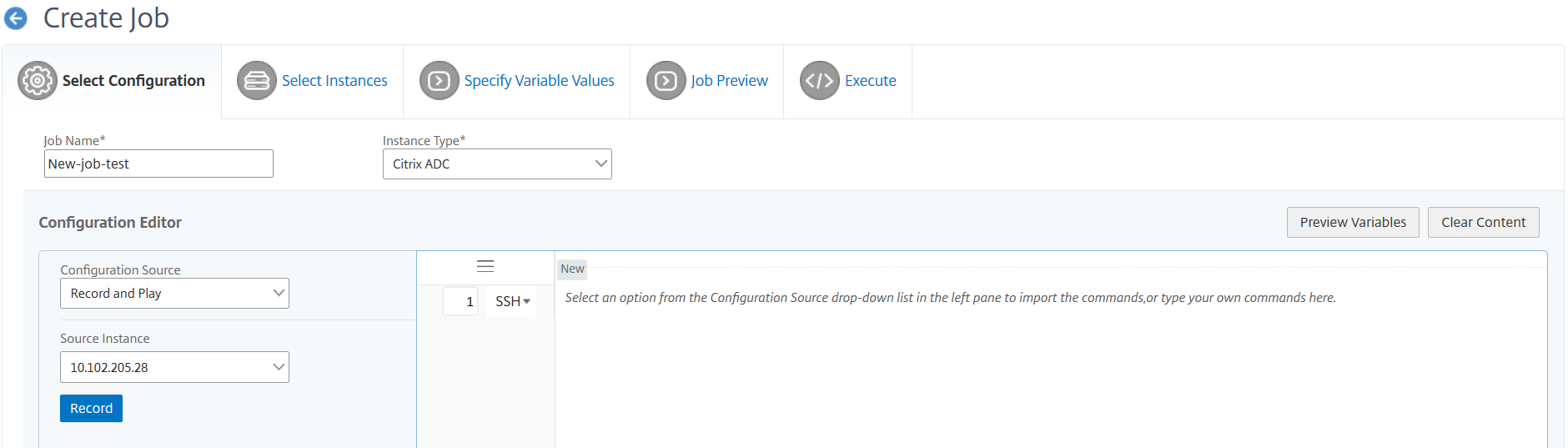 Enregistrer les tâches de configuration