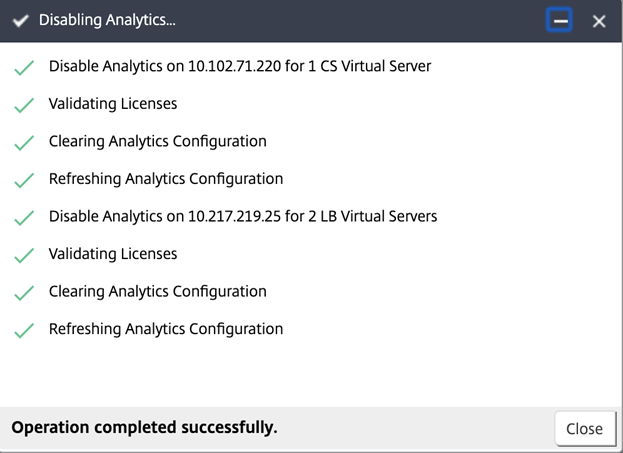 Desactivar la configuración analítica