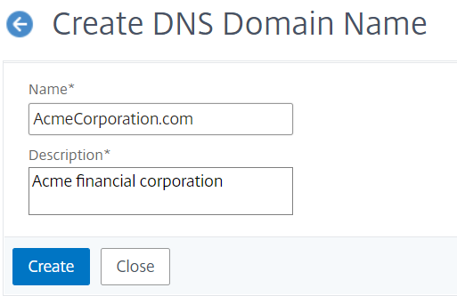 创建 DNS 域名