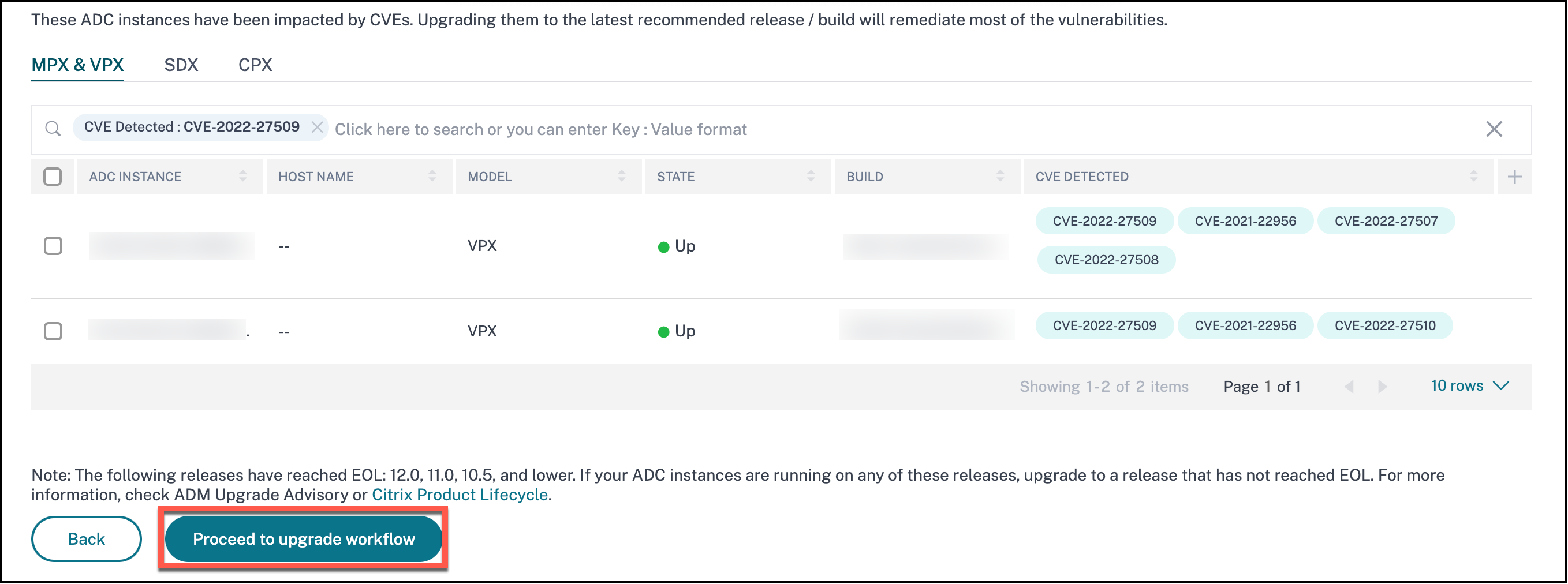 Remediation workflow