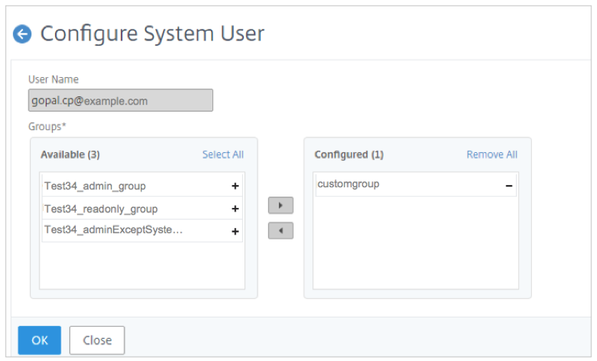 Configurer utilisateur du système