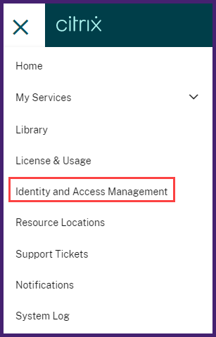 Administración de identidades y accesos en Citrix Cloud