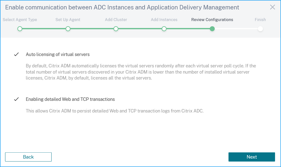 Configure license and web transaction