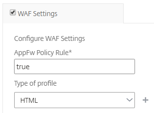 Habilitar configuración WAF