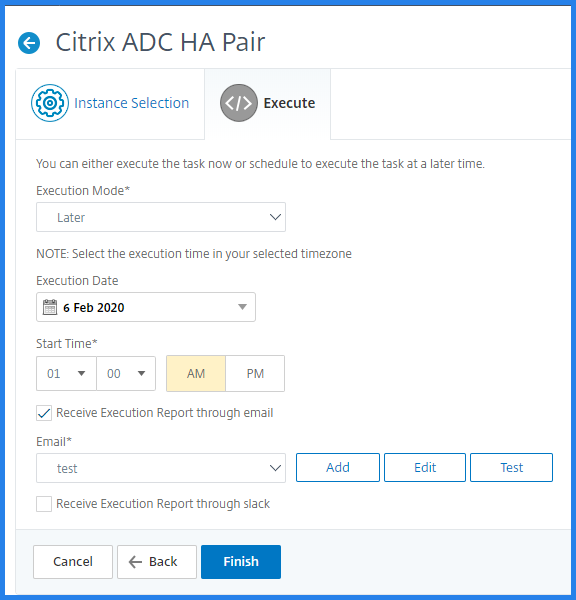 运行 ADC HA 对任务或作业