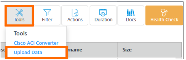 CIS-Dashboard mit hervorgehobenem Tools-Menü