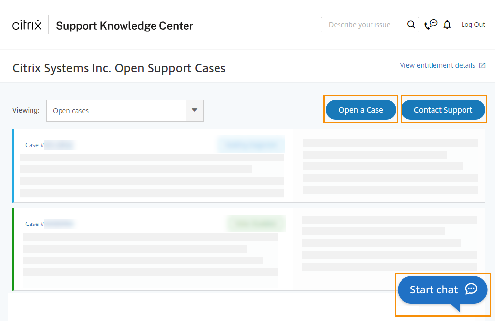 Page d'accueil du Centre de support(版本simplifiée) avec boutons de contact mis en surbrance