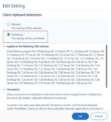 Edit setting