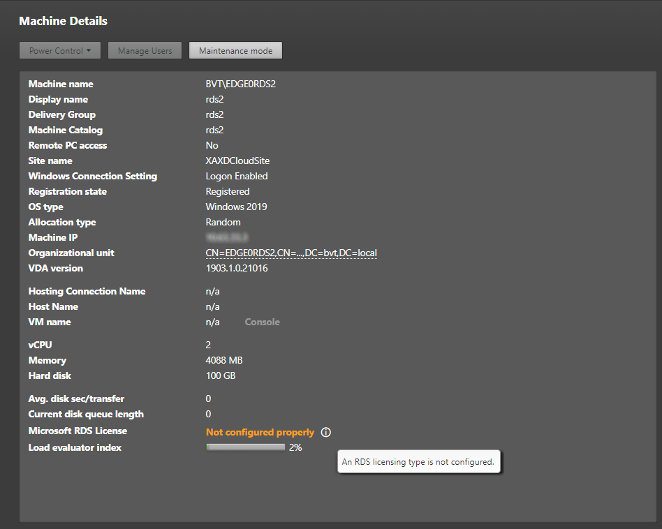 Microsoft RDS License health