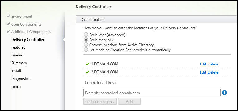 Bild der Cloud Connector-Adressen