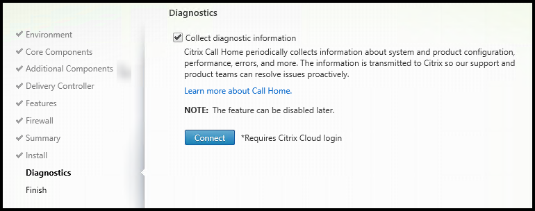 Pagina Diagnose (Diagnostica) del programma di installazione VDA