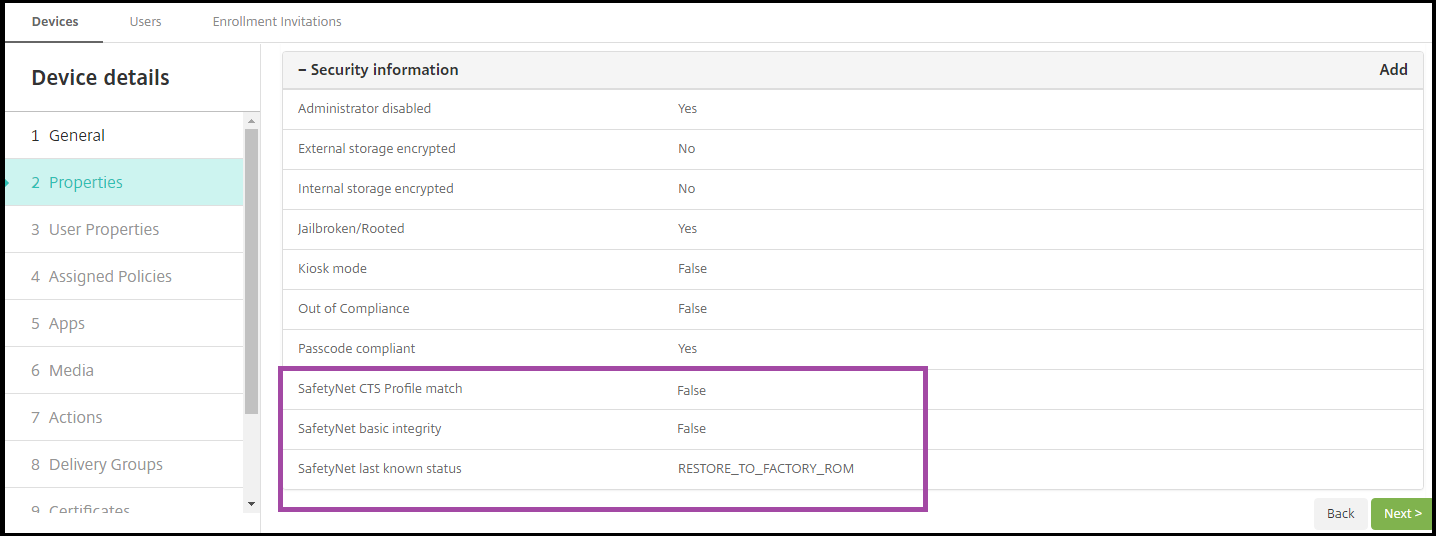 高亮显示了Android安全网络的