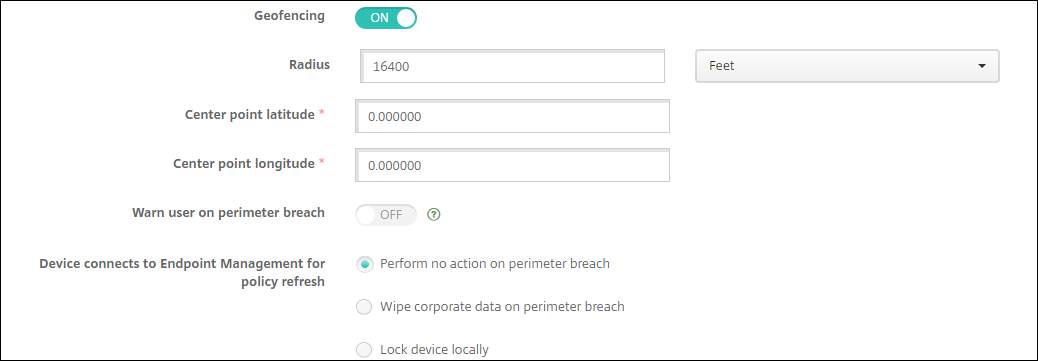 Device Policies配置界面