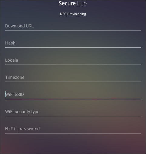 The Provisioning Tool configuration