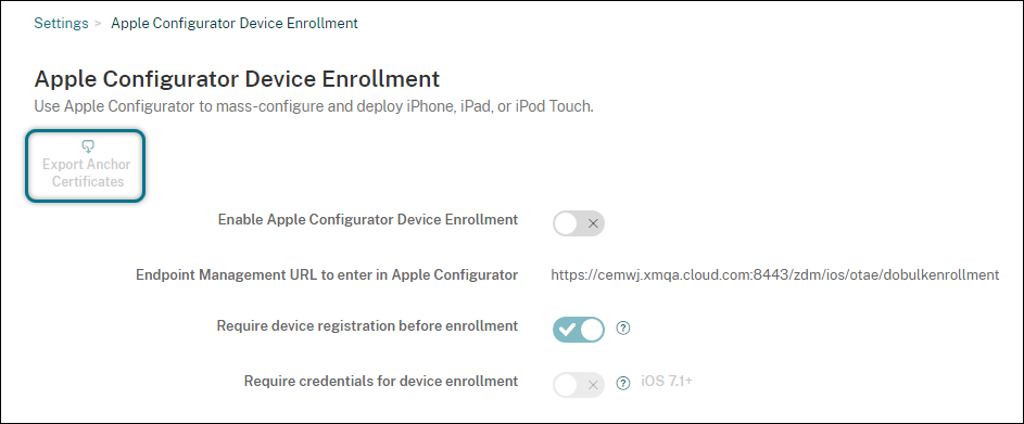 Apple Deployment程序设置屏幕