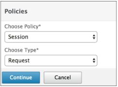 Select session as policy