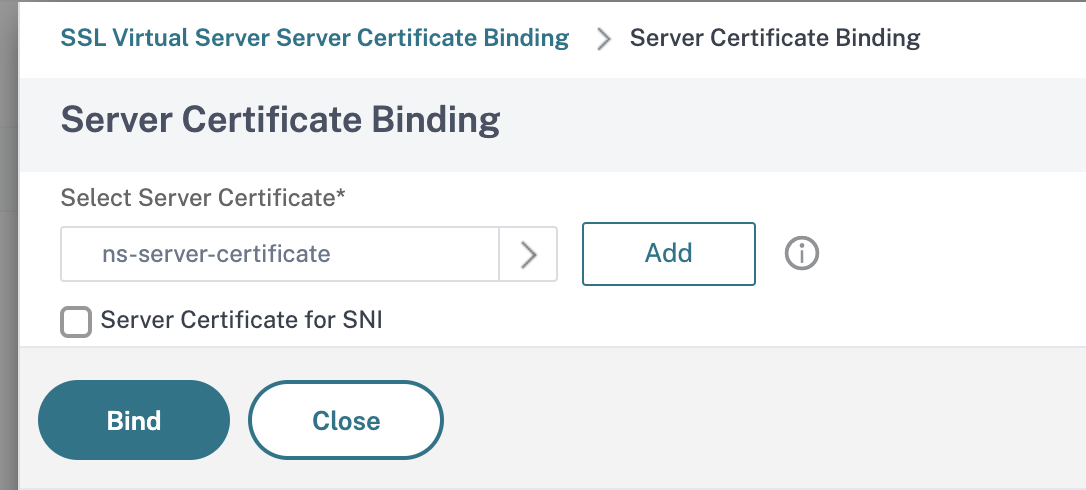 Select a server cert