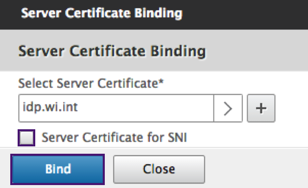 Bind cert