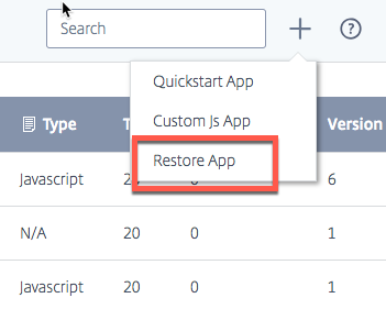 Restaurar aplicación