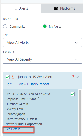 Visualizer Alert Details