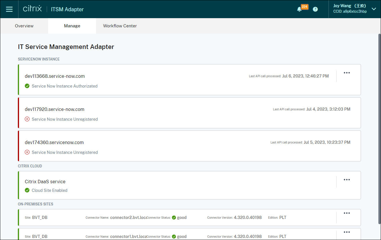 A ServiceNow Instance added