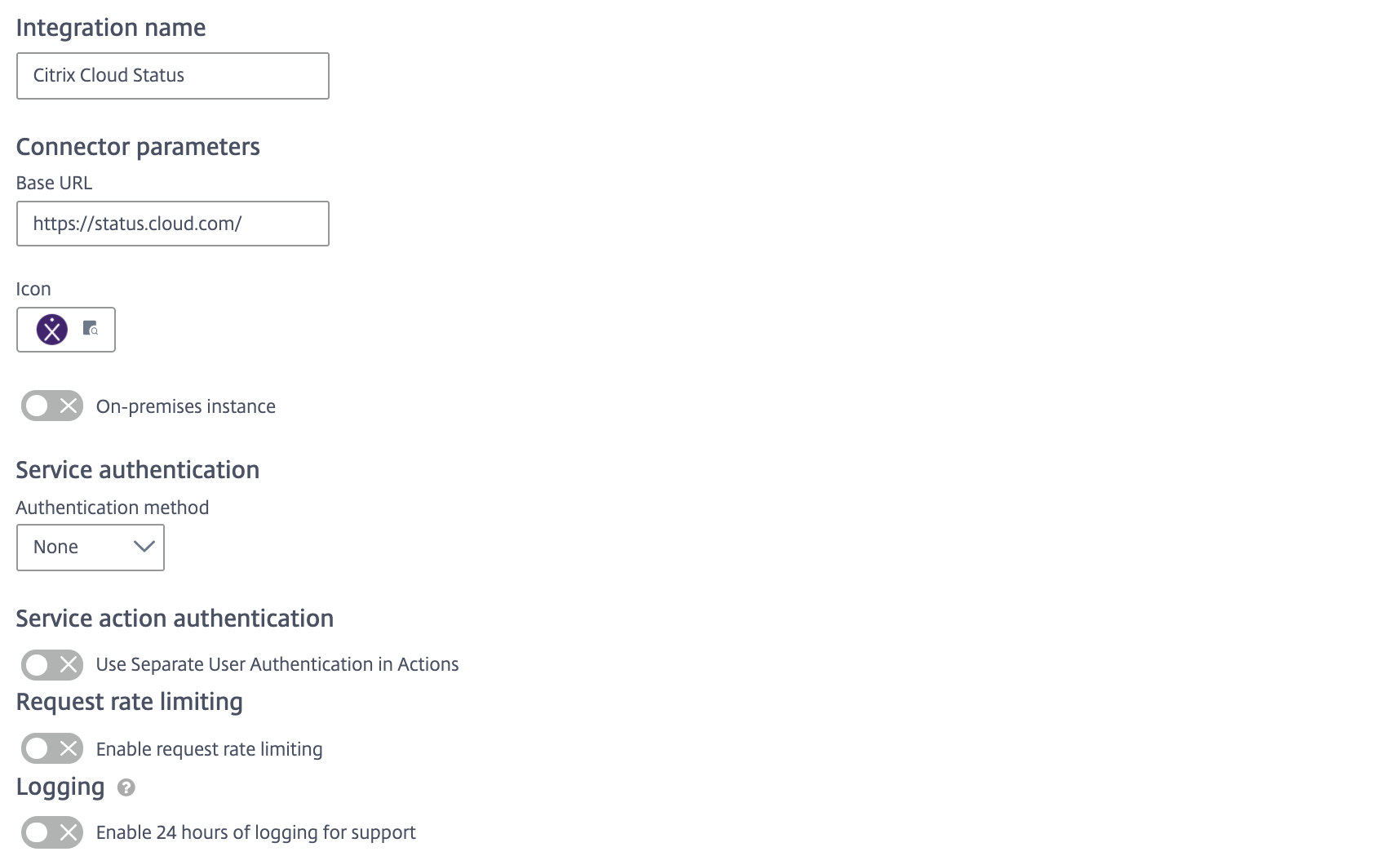 Citrix Cloud Status参数