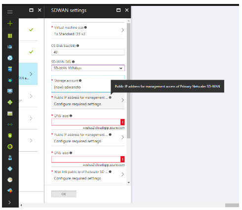 SD-WAN VPXL Azure