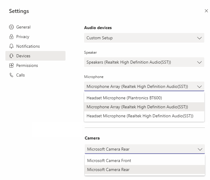 Modo de optimización para Microsoft Teams