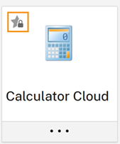 Favorited app with locked star icon