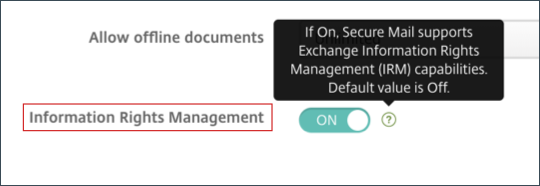 Activer la gestion des droits its relative à l'information