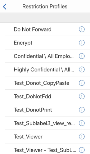 Perfil de restricción de Secure Mail