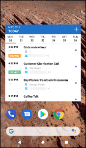 Widget para la agenda del Calendario