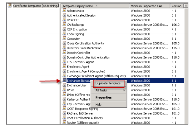 Image du modèle Exchange Signature uniquement