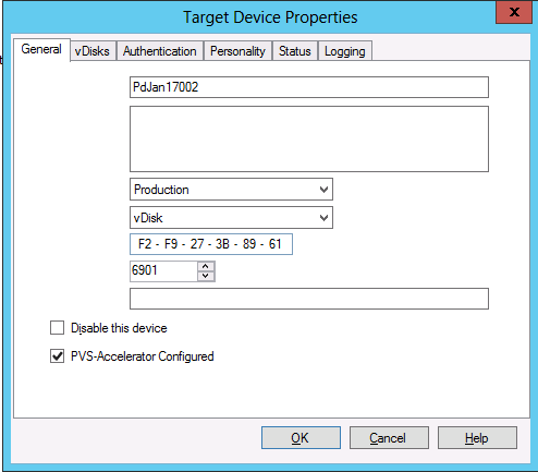 Imagen de la casilla del Citrix Provisioning Accelerator